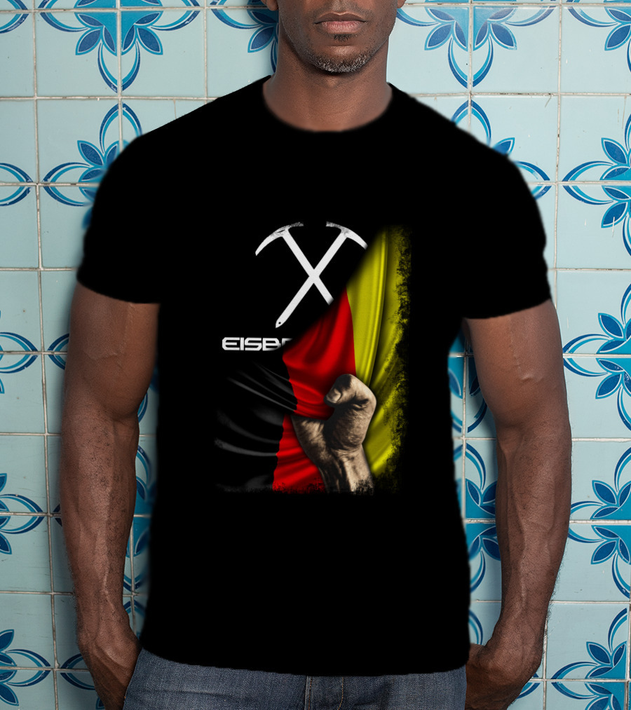 Eisbrecher Flagge Duo Pickaxes German Colors Fist T-Shirt