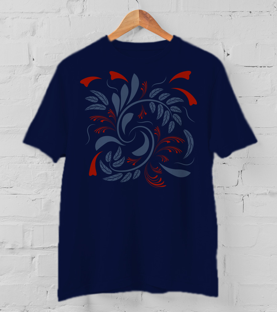 Folk Flowers Floral T-Shirt