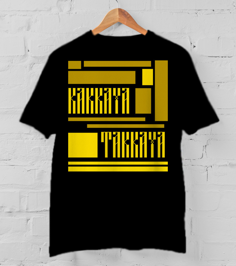 KAKKAYA TAKKAYA Bold Geometric Lettering T-Shirt