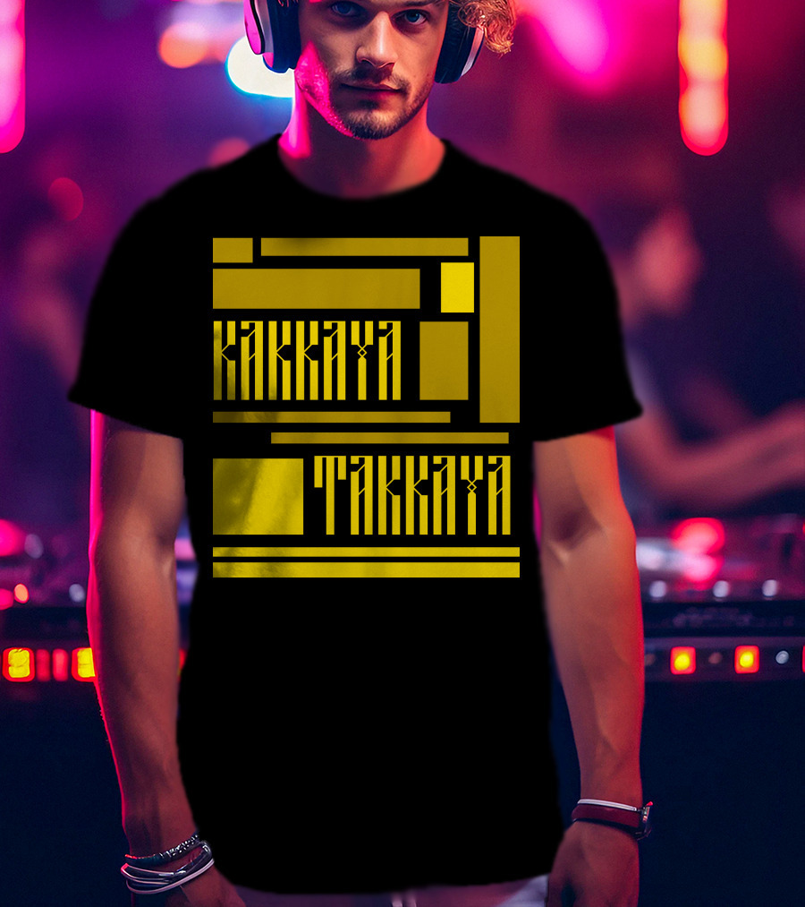 KAKKAYA TAKKAYA Bold Geometric Lettering T-Shirt
