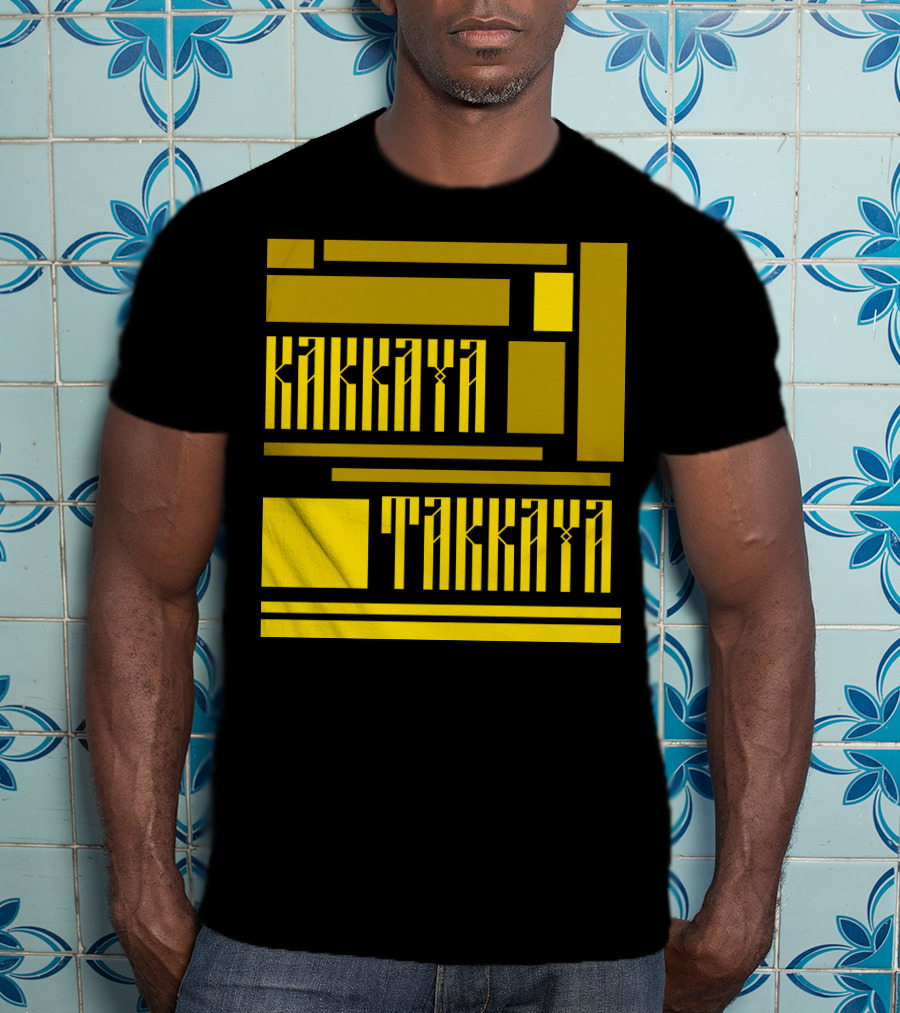 KAKKAYA TAKKAYA Bold Geometric Lettering T-Shirt