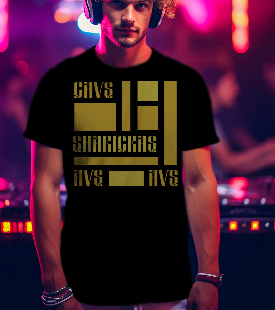 CAVS SHARICKAS AVS AVS Unique Lettering T-Shirt