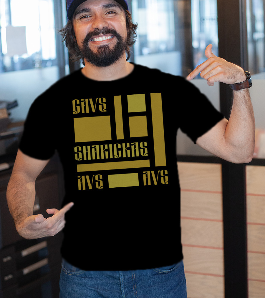 CAVS SHARICKAS AVS AVS Unique Lettering T-Shirt