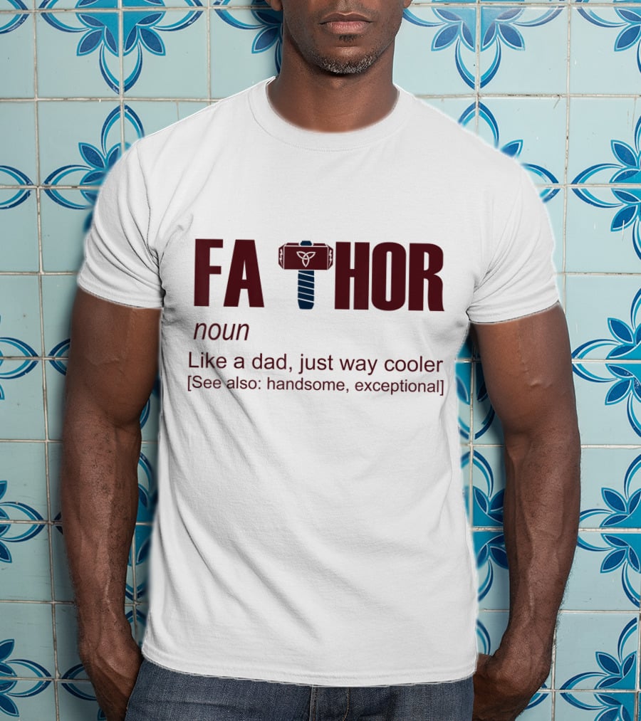 Fathor Father Day Like A Dad Just Way Cooler Hammer T-Shirt