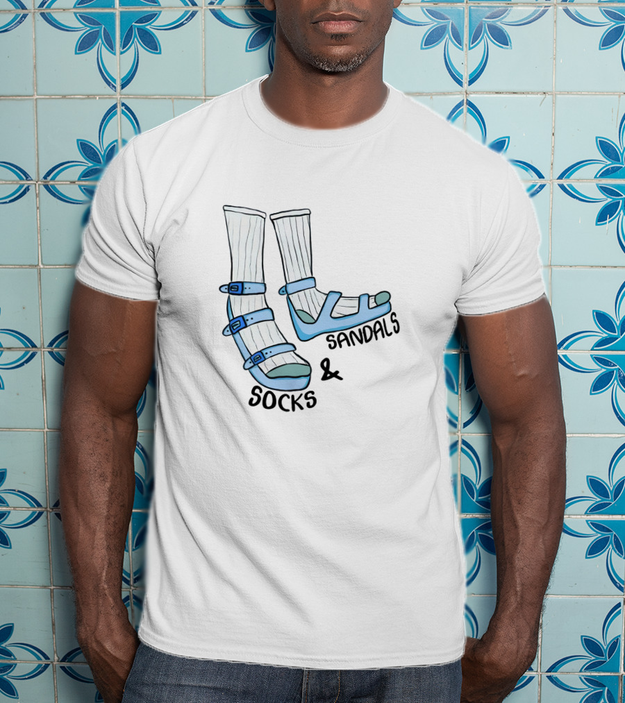 Sinjin Drowning Socks And Sandals Merch T-Shirt
