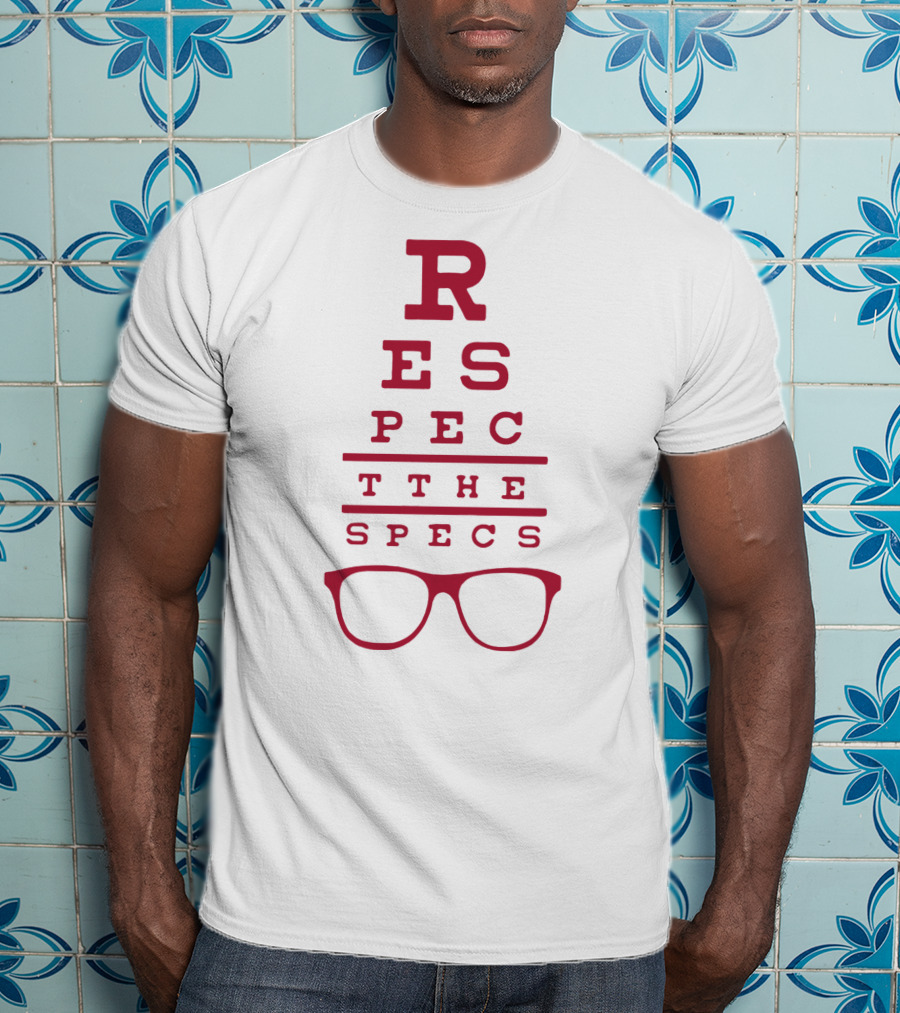 Respect The Specs Rodrigo Blankenship Eyewear Typography T-Shirt