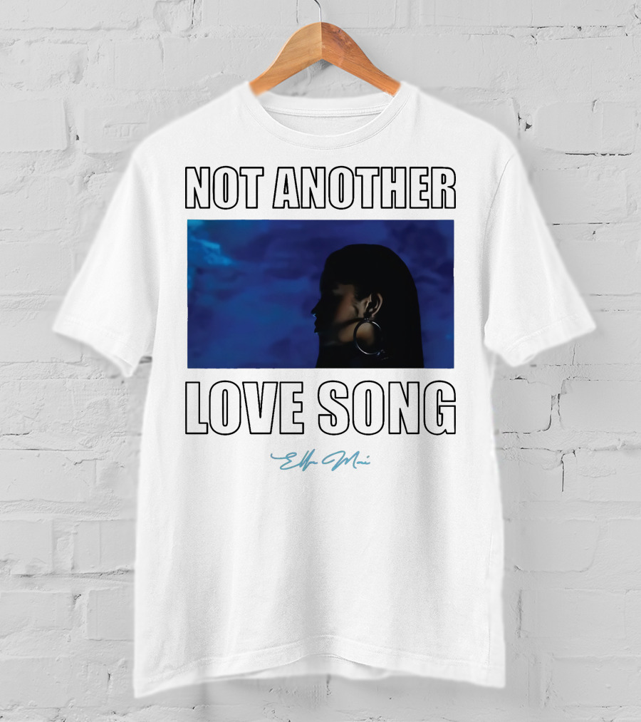 NOT Another Love Song Ella Mai Silhouette Blue Background T-Shirt