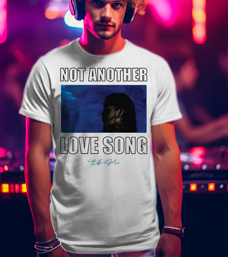 NOT Another Love Song Ella Mai Silhouette Blue Background T-Shirt