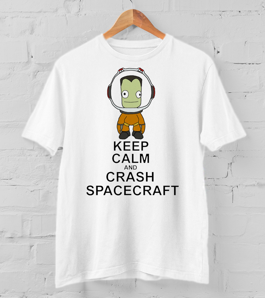 Kerbal Space Program Keep Calm And Crash Spacecraft T-Shirt