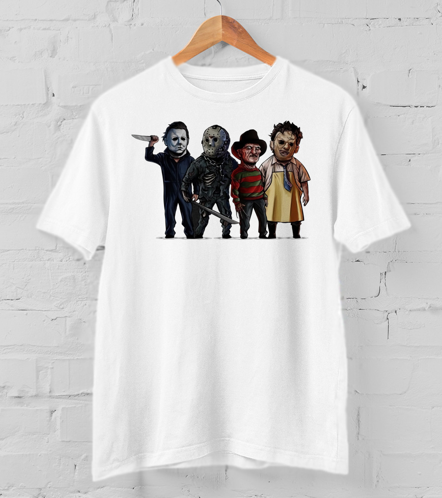 Summer Men MYERRS Michaell Halloween Horror Movie Characters Icons T-Shirt