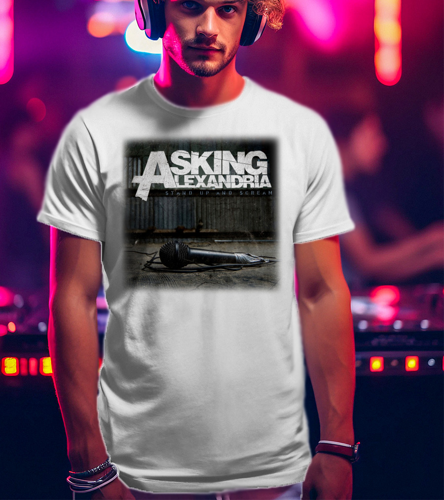 Asking Alexandria Stand Up And Scream Microphone Scene T-Shirt