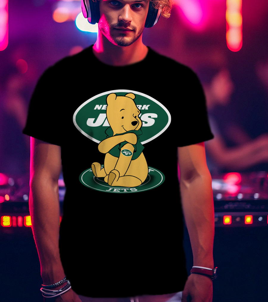 New York Jets Pooh Football T-Shirt