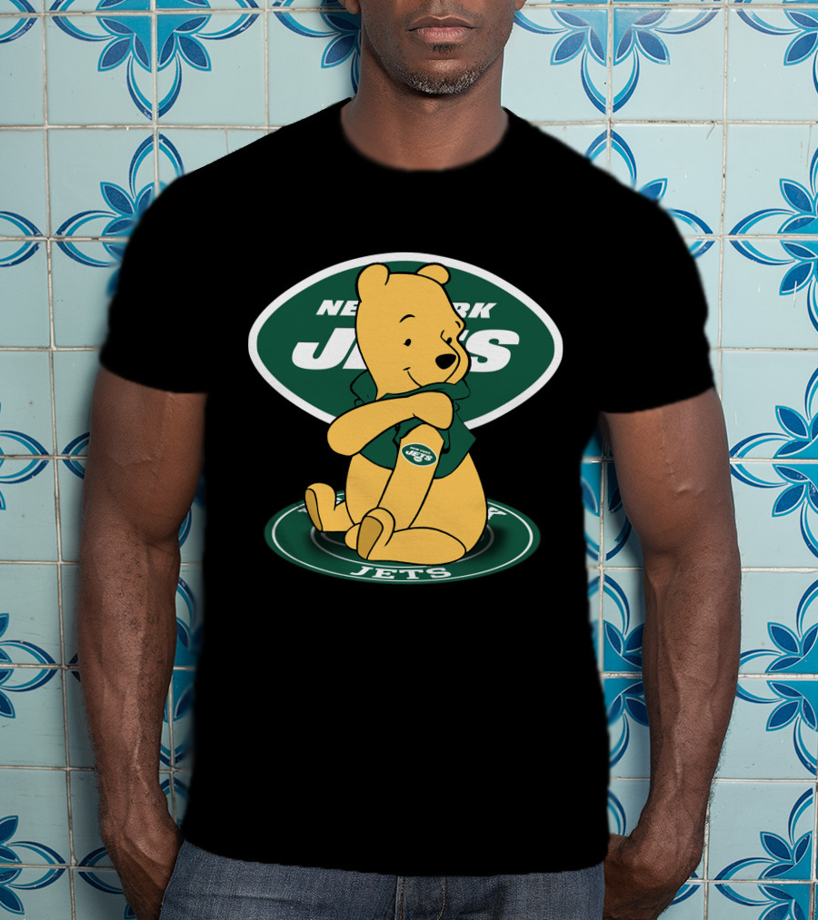New York Jets Pooh Football T-Shirt