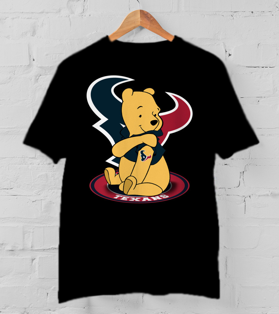 Pooh Texans Houston Logo Bears Football T-Shirt