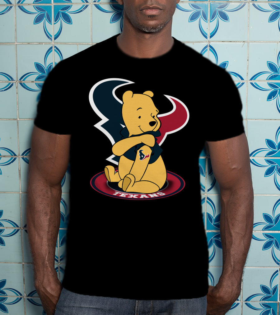 Pooh Texans Houston Logo Bears Football T-Shirt