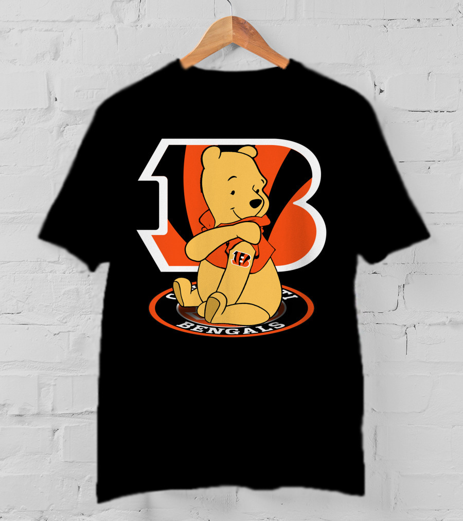 Cincinnati Bengals Pooh Football Crossover T-Shirt