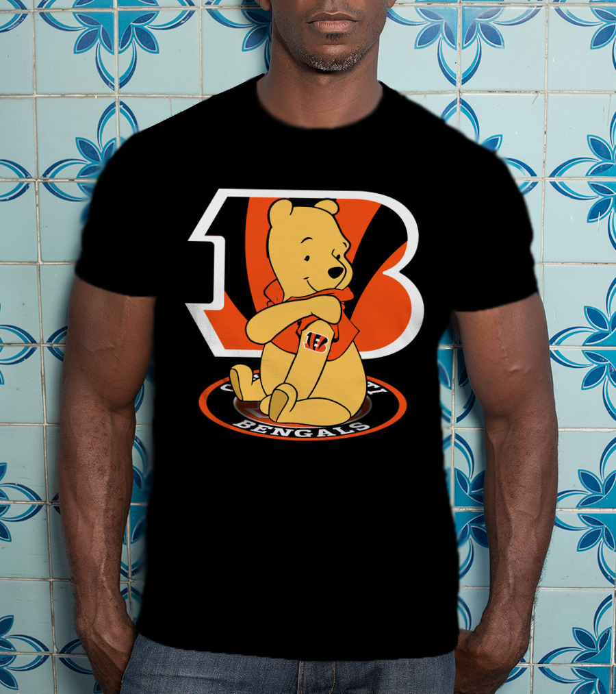 Cincinnati Bengals Pooh Football Crossover T-Shirt