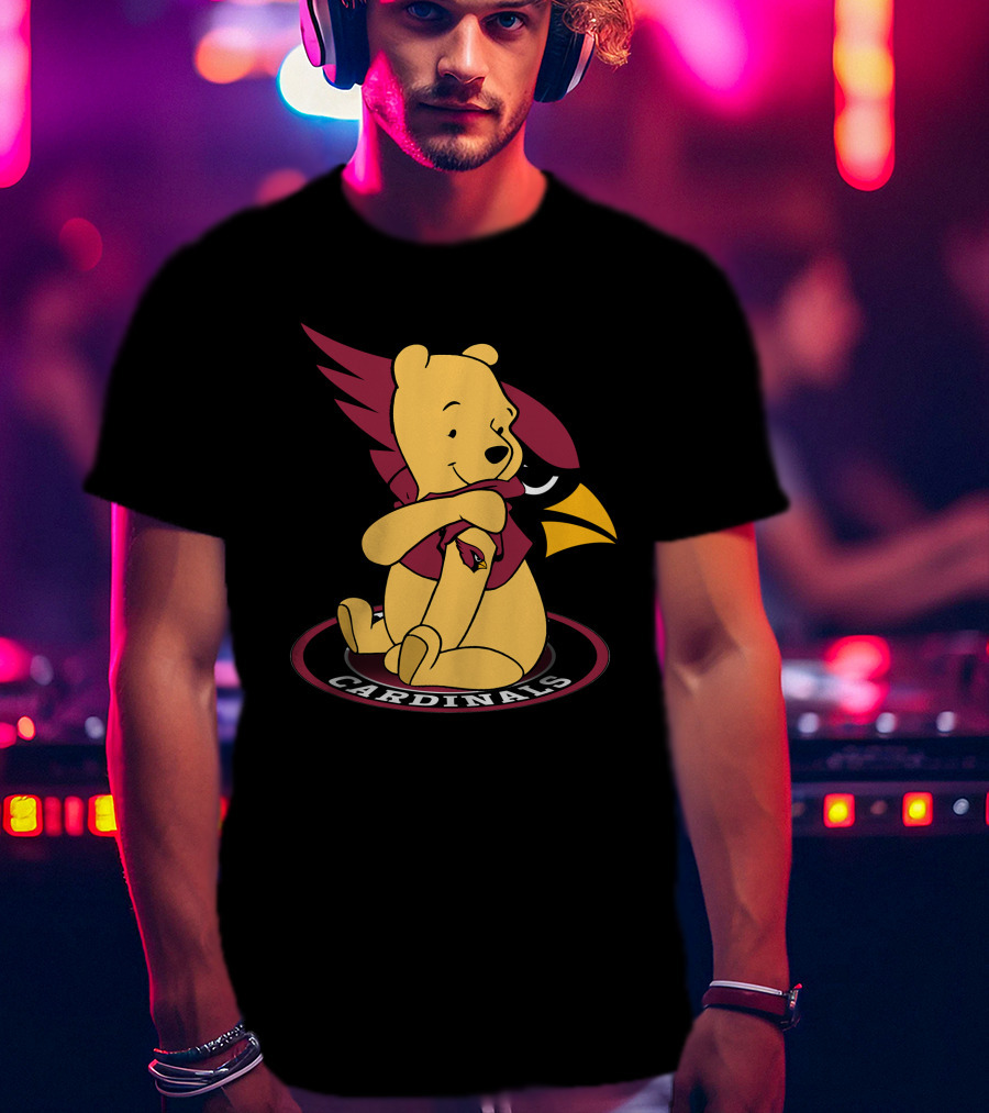 Pooh Cardinals Embracing Iconic Bird T-Shirt