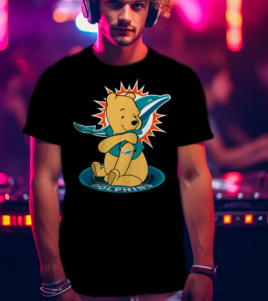 Winnie Pooh Miami Dolphins T-Shirt