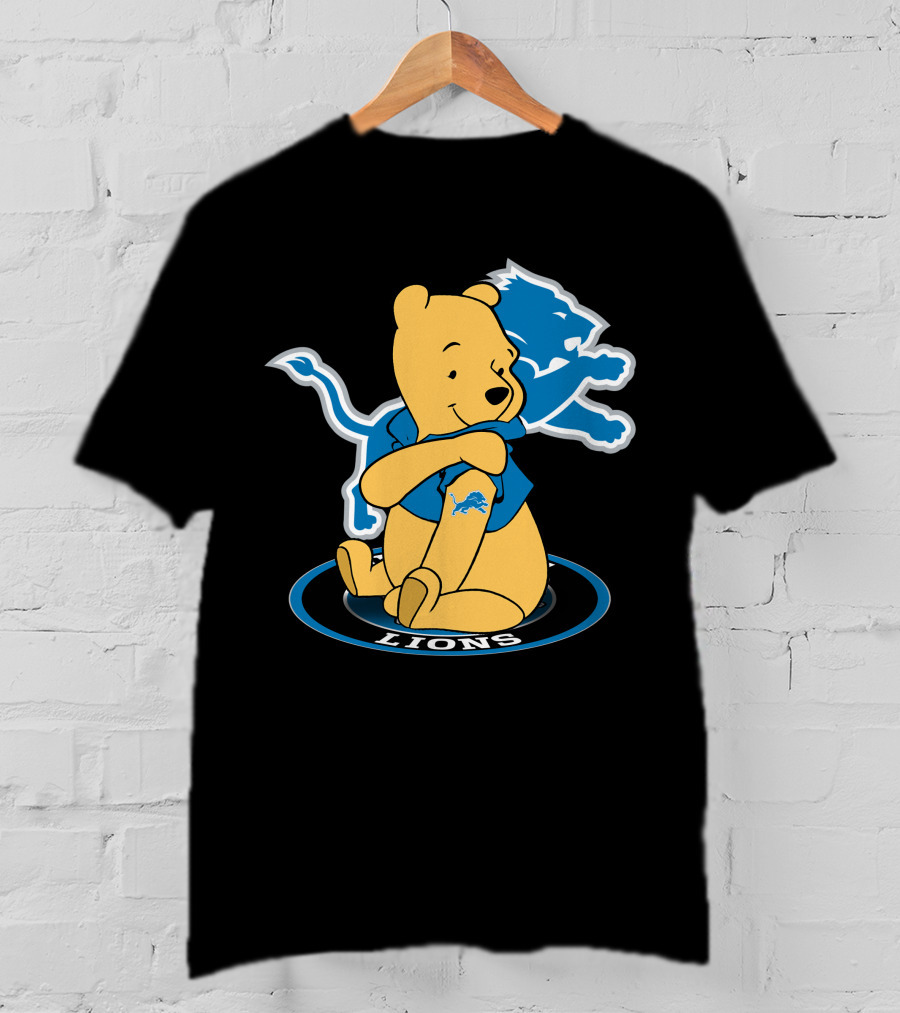 Lions Pooh Bear Detroit Crossover T-Shirt