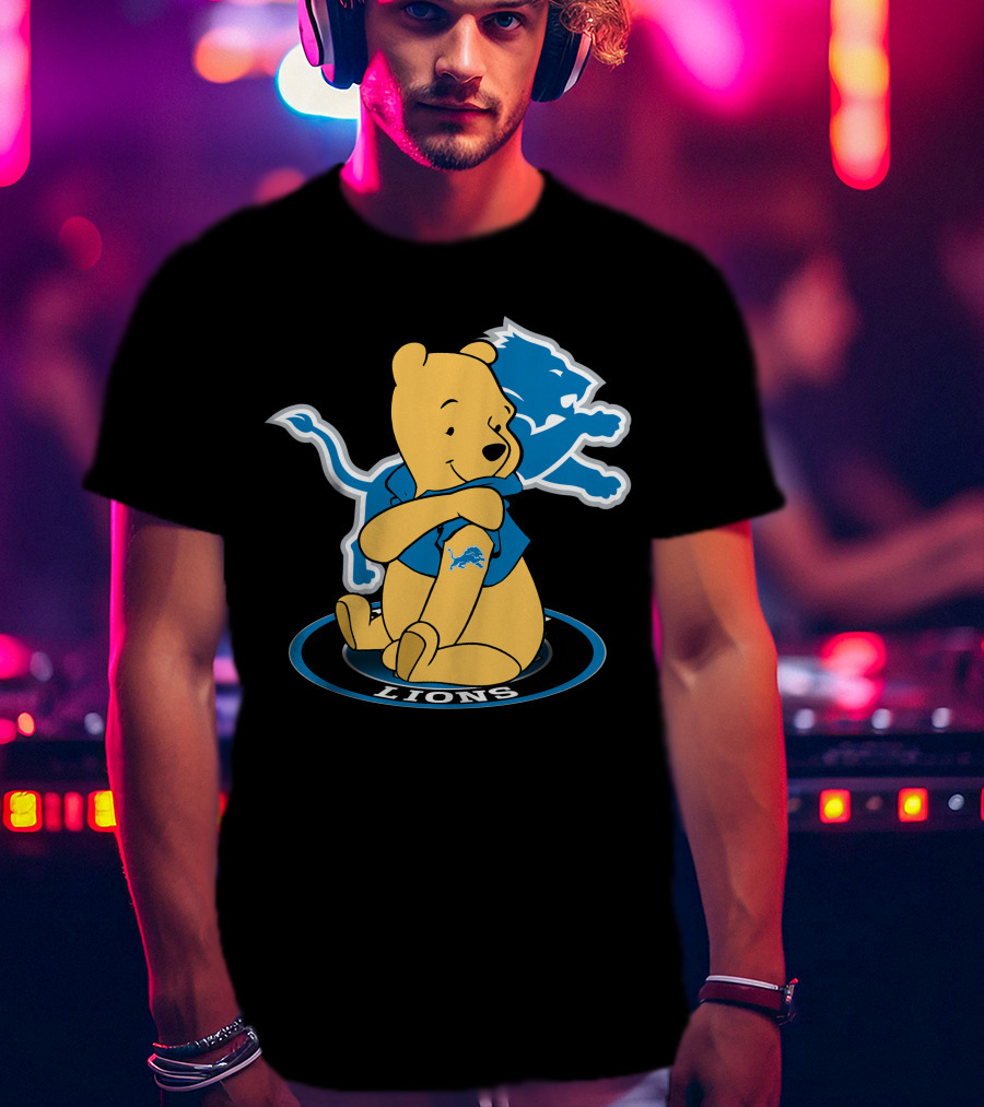 Lions Pooh Bear Detroit Crossover T-Shirt