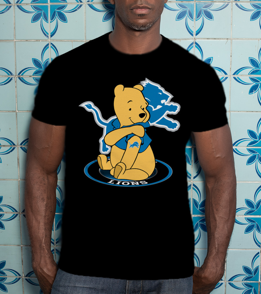 Lions Pooh Bear Detroit Crossover T-Shirt