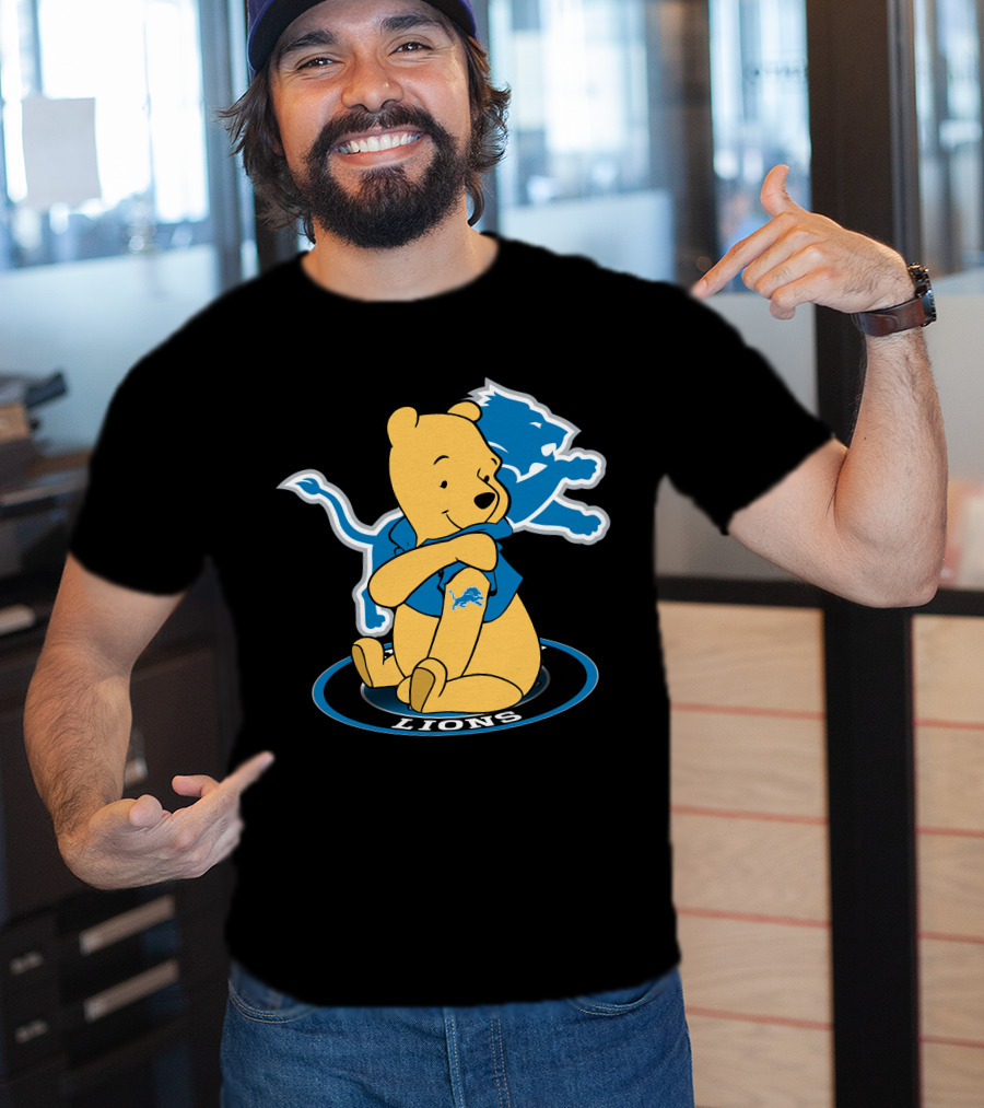 Lions Pooh Bear Detroit Crossover T-Shirt