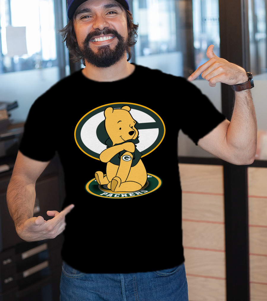 Pooh Packers Crossover With Iconic Green Bay T-Shirt