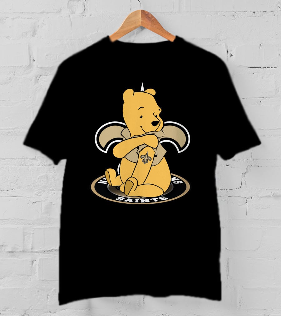 Pooh Saints New Orleans Fleur-de-Lis Iconic Symbols T-Shirt