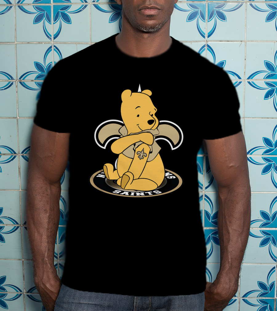 Pooh Saints New Orleans Fleur-de-Lis Iconic Symbols T-Shirt