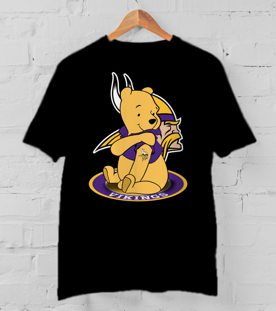 Pooh Vikings Crossover Sitting With Helmet And Horns T-Shirt
