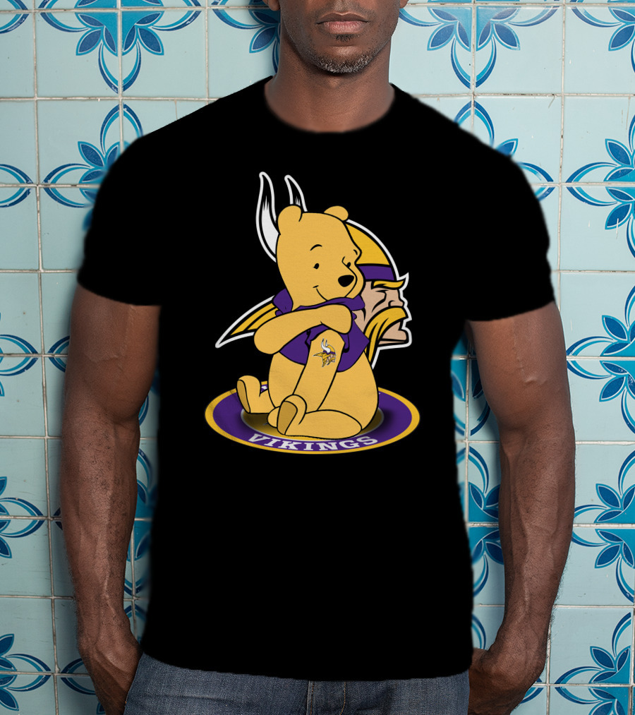 Pooh Vikings Crossover Sitting With Helmet And Horns T-Shirt