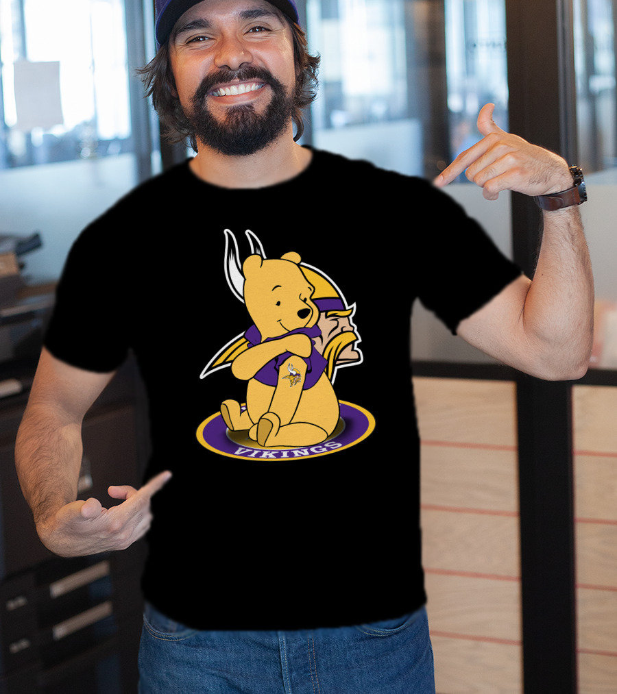 Pooh Vikings Crossover Sitting With Helmet And Horns T-Shirt