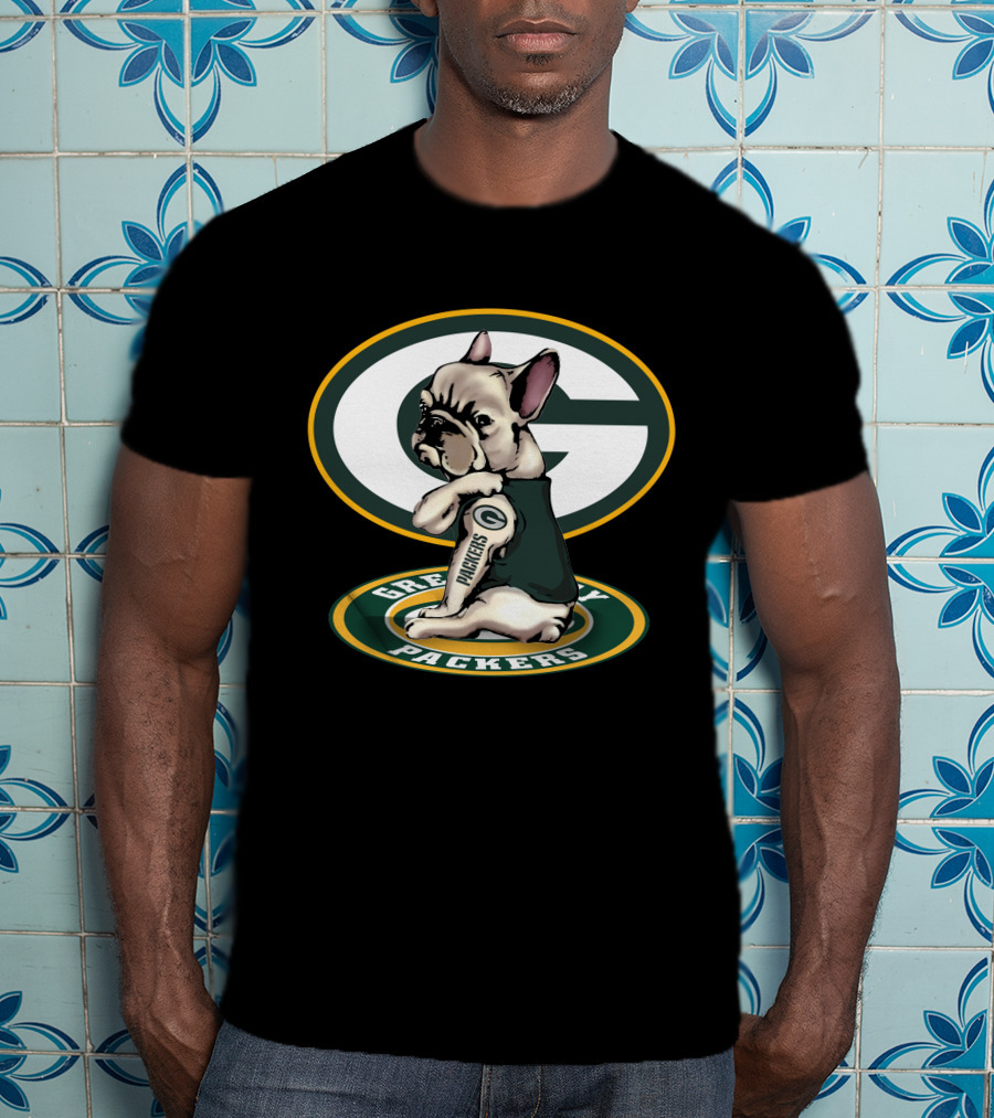 Green Bay Packers French Bulldog Fan T-Shirt