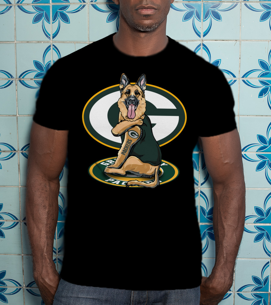 Green Bay Packers German Shepherd Fan T-Shirt