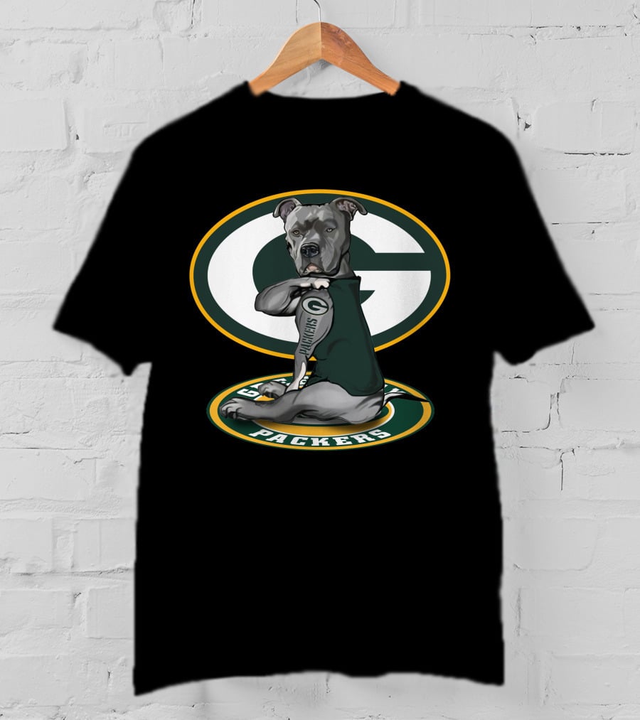 Green Bay Packers Pitbull Fan T-Shirt