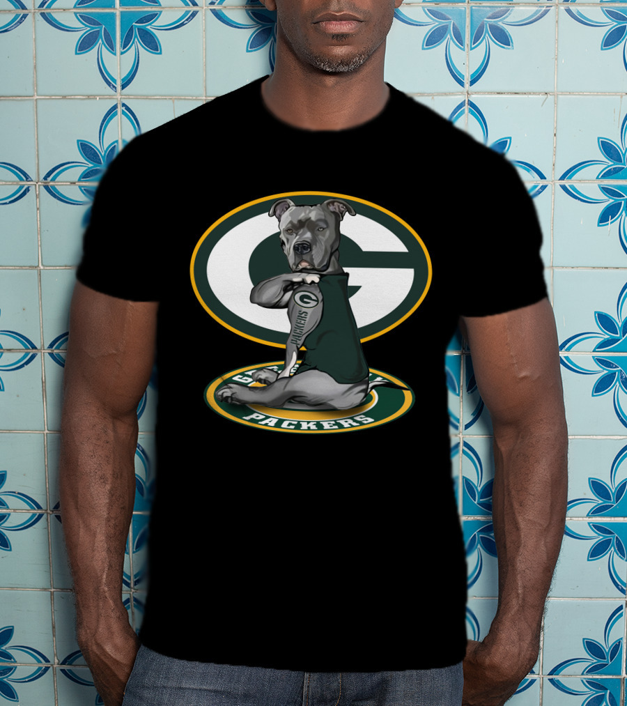 Green Bay Packers Pitbull Fan T-Shirt