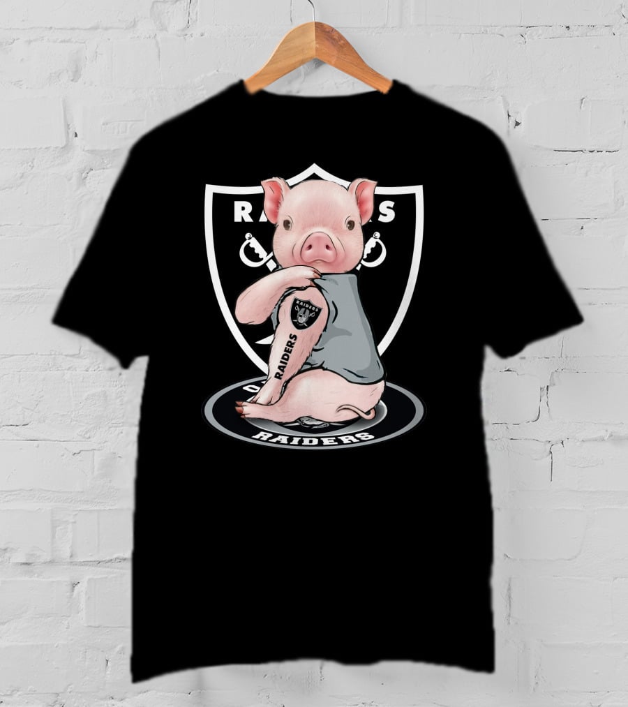 Pig Raiders Tattoo Shield T-Shirt