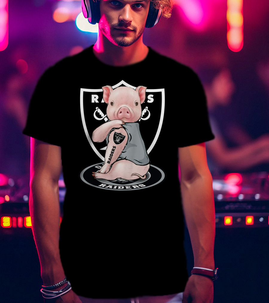 Pig Raiders Tattoo Shield T-Shirt
