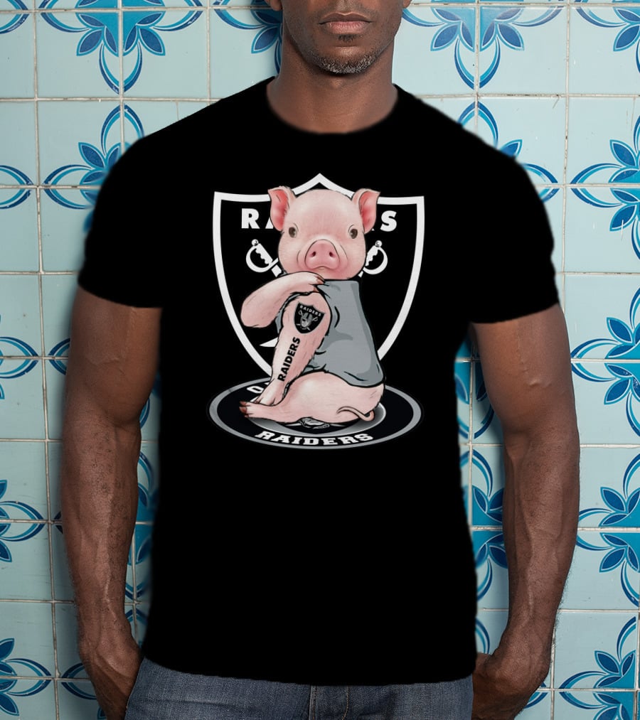 Pig Raiders Tattoo Shield T-Shirt