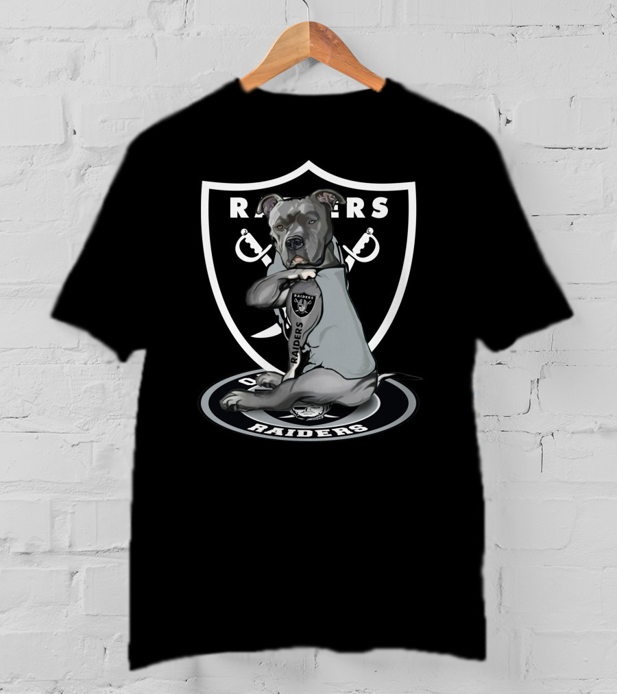 Raiders Pitbull Loyalty Shield T-Shirt