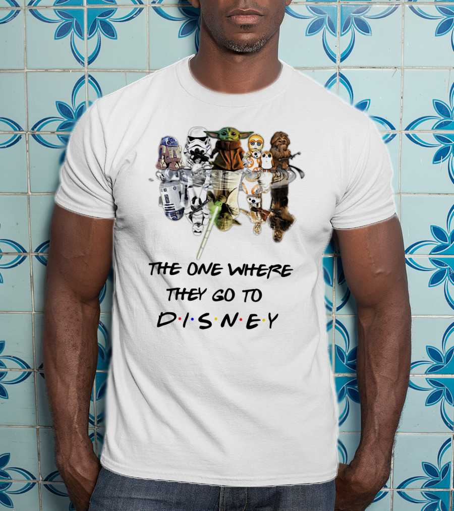 The One Where They Go To Disney Star Wars Characters Reflection T-Shirt