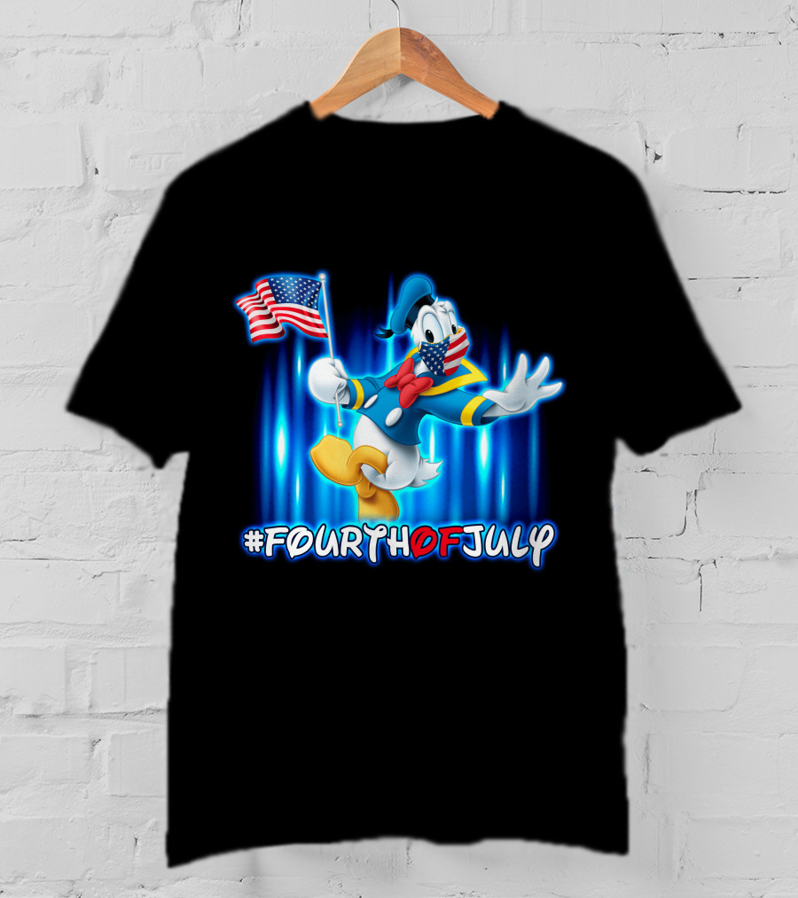 Donald Duck #FourthOfJuly American Flag T-Shirt