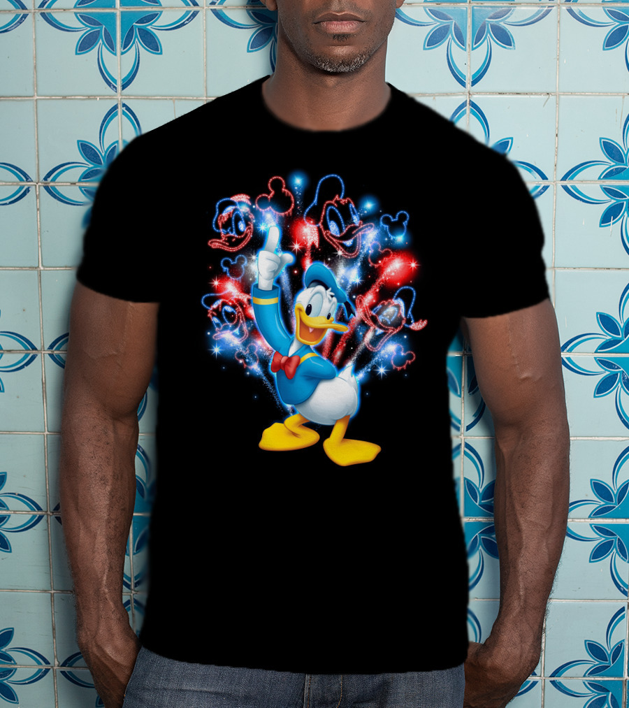 Donald Duck Firework Celebration Disney Magic Burst T-Shirt
