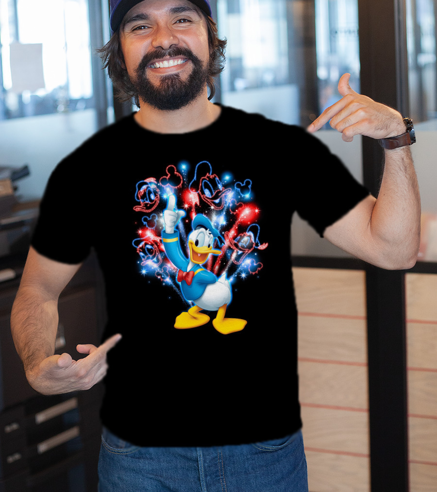 Donald Duck Firework Celebration Disney Magic Burst T-Shirt