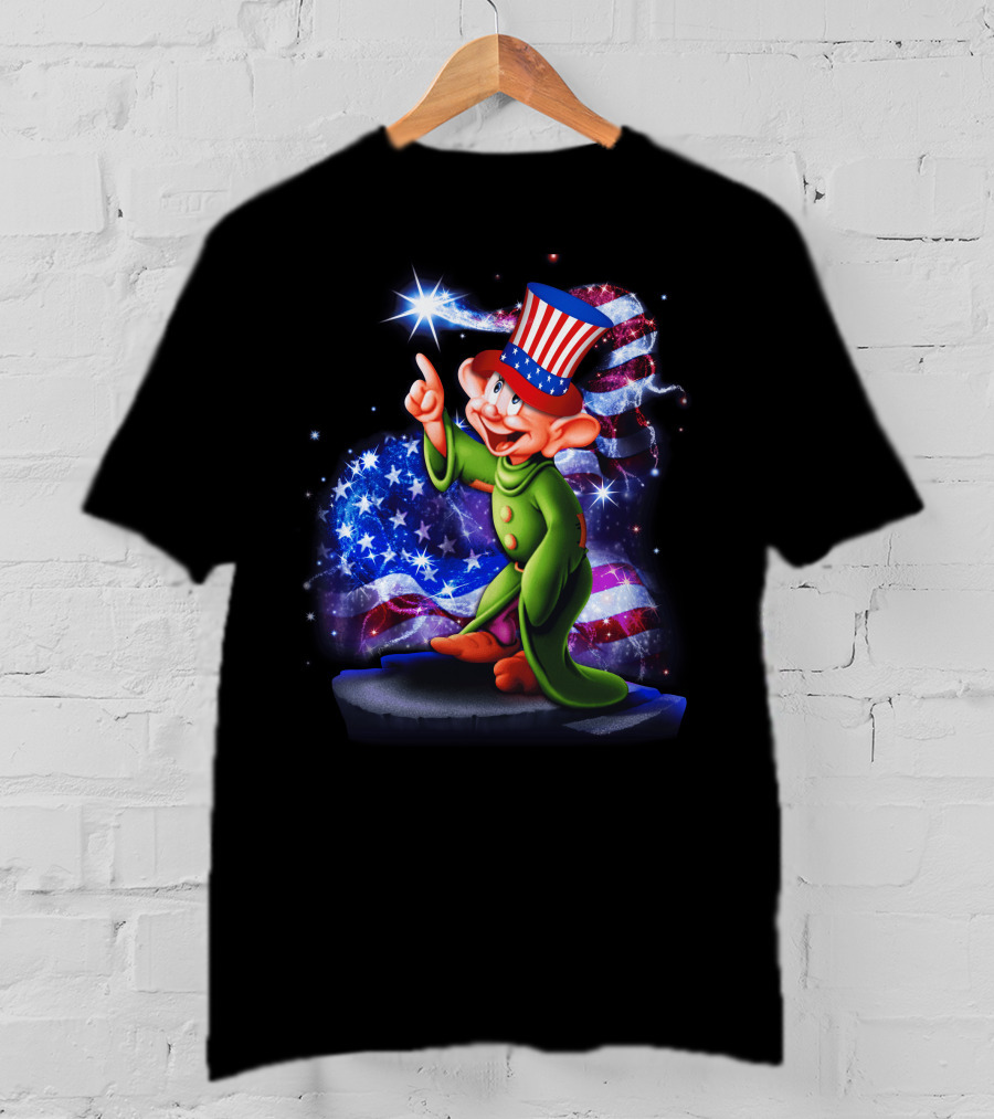 Patriotic Dopey Bling Star-Spangled July T-Shirt