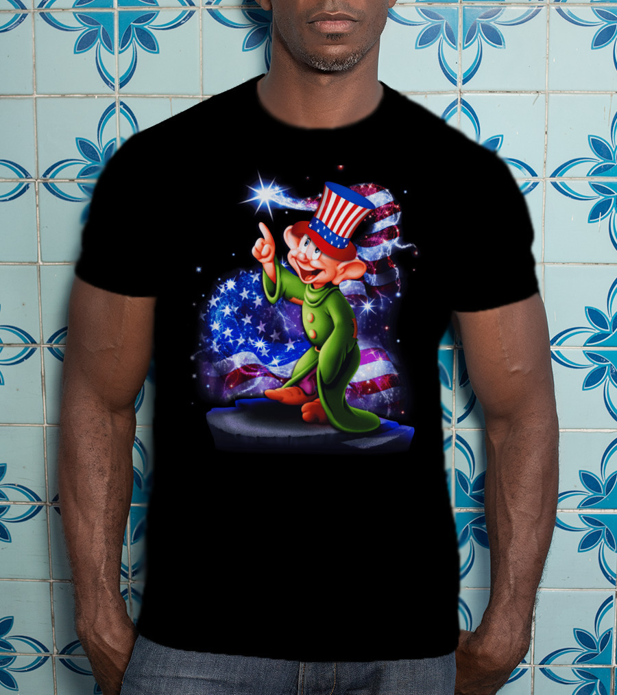 Patriotic Dopey Bling Star-Spangled July T-Shirt