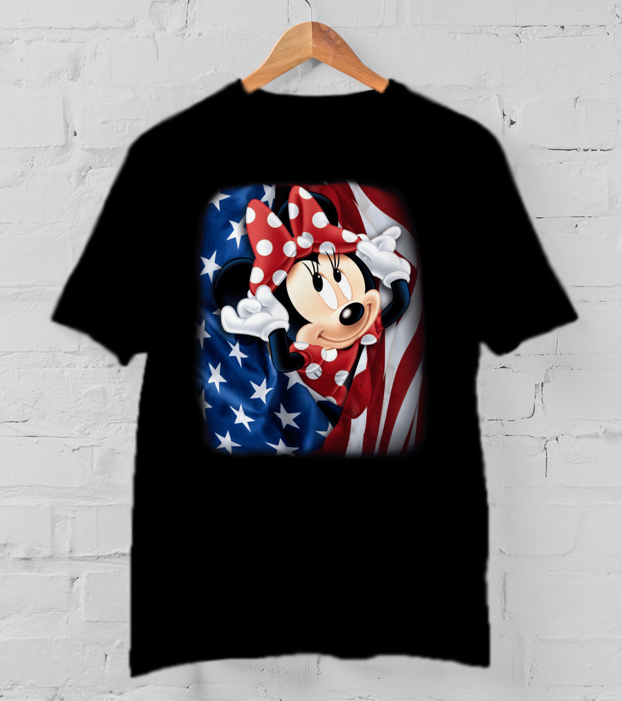 Minnie Mouse Stars And Stripes Fourth Of July T-Shirt