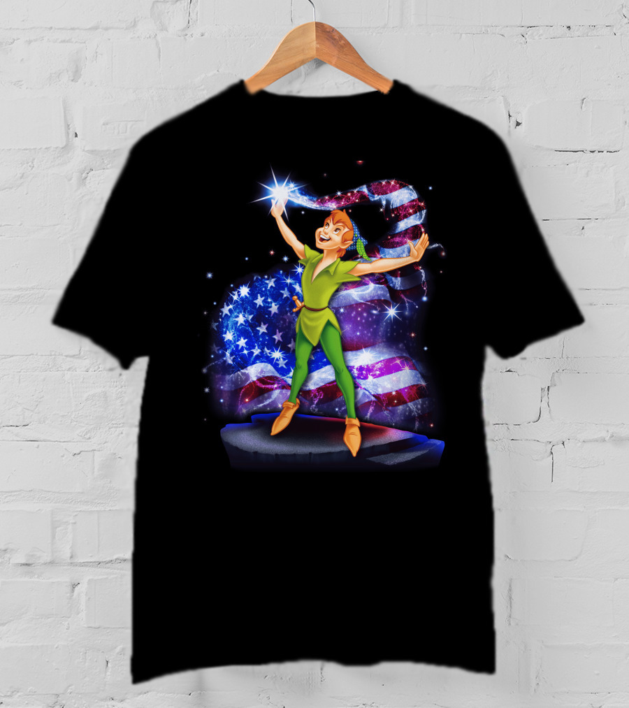 Peter Pan Bling USA Flag July T-Shirt