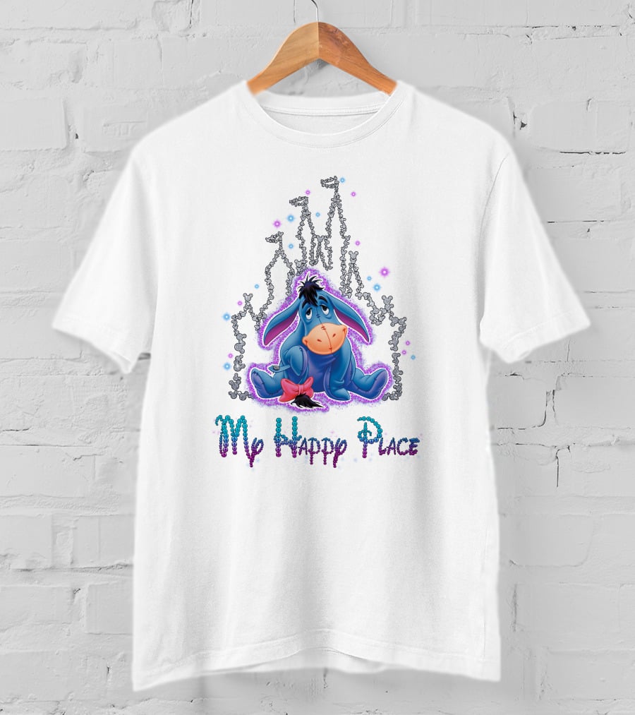 Eeyore My Happy Place Disney Castle T-Shirt